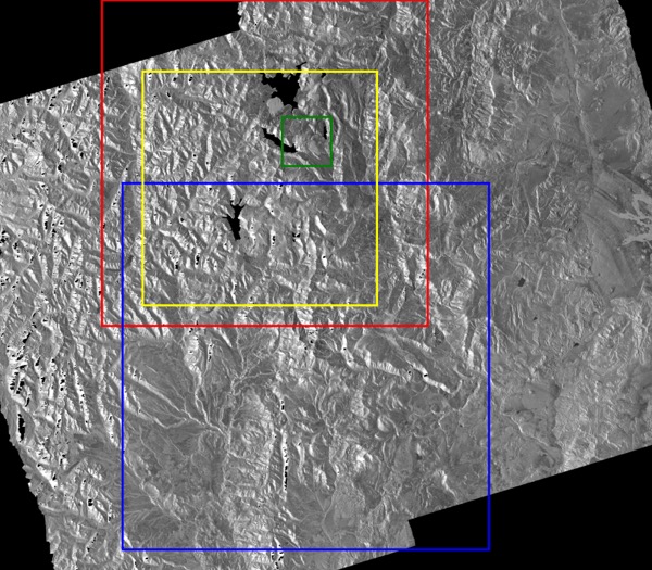 Amplitude view with analysed area